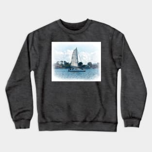 The Sailboat On San Diego Bay Crewneck Sweatshirt